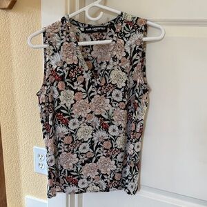 Karl Lagerfeld Floral Blouse - Black, Cream, and Pink